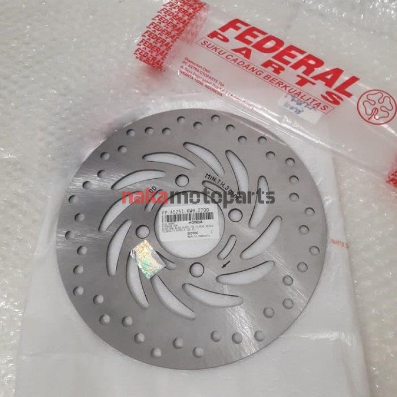 ΔΙΣΚΟΠΛΑΚΑ ΕΜΠΡΟΣΘΙΑ HONDA WAVE 110 / SUPRA-X 125 / GRAND 110 FEDERAL