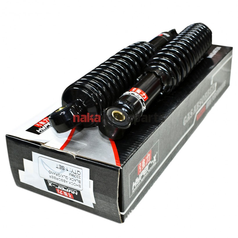 ΑΜΟΡΤΙΣΕΡ ΟΠΙΣΘΙΑ 33cm ASTREA GRAND / DREAM / GLX / ZX 130 / X-CITE 135 / KRISTAR / ADDRESS 125 HYPER-X ΕΝΙΣΧΥΜΕΝΑ ΜΑΥΡΑ