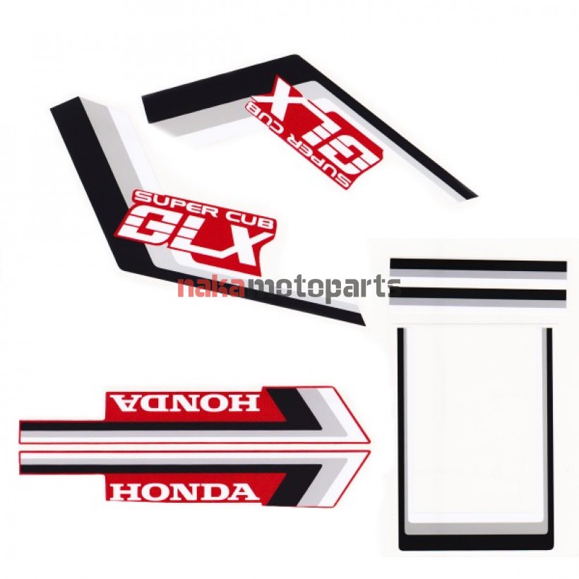 ΑΥΤΟΚΟΛΛΗΤΑ ΓΙΑ HONDA GLX ΜΑΥΡΟ-ΑΣΗΜΙ-ΑΣΠΡΟ ΣΕΤ