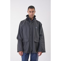ΑΔΙΑΒΡΟΧΟ ΜΠΟΥΦΑΝ ANORAK STREET LONG ΜΑΥΡΟ