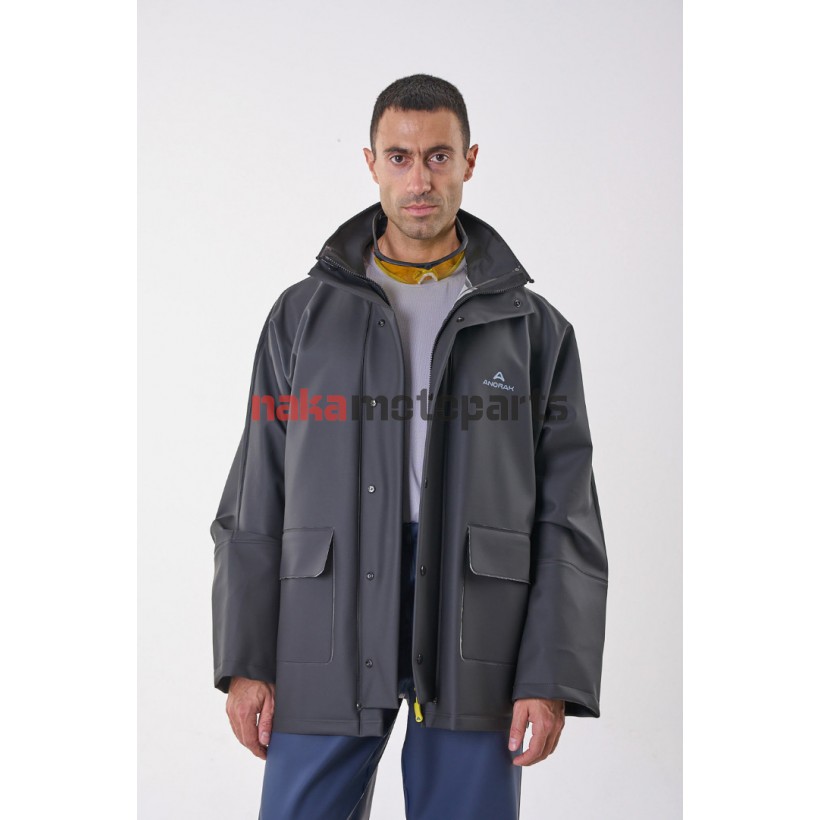 ΑΔΙΑΒΡΟΧΟ ΜΠΟΥΦΑΝ ANORAK STREET LONG ΜΑΥΡΟ