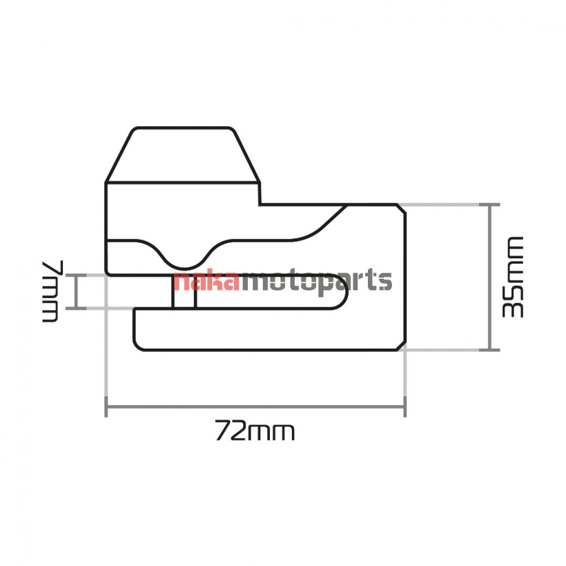 ΚΛΕΙΔΑΡΙΑ ΔΙΣΚΟΦΡΕΝΟΥ OXFORD LK292 MINI 5,5mm ΜΑΥΡΗ