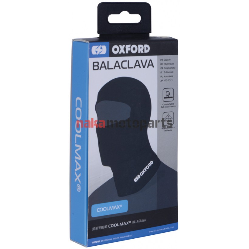 ΜΠΑΛΑΚΛΑΒΑ FULLFACE OXFORD COOLMAX ΜΑΥΡΗ CA015