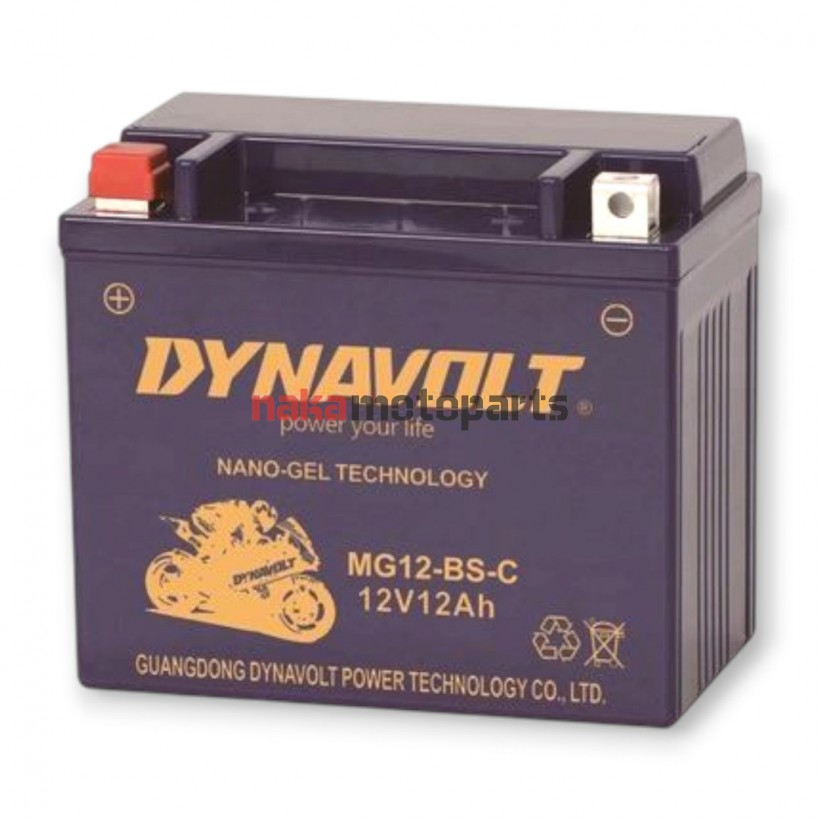ΜΠΑΤΑΡΙΑ YTX12-BS (MG12-BS-C) 12AH NANOGEL DYNAVOLT