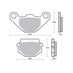 ΤΑΚΑΚΙΑ ΟΠΙΣΘΙΑ KLE 250 ANHELO / 400 / 500 / KLR 650 / AGILITY 125 (08-16) FA067 SUPREMA